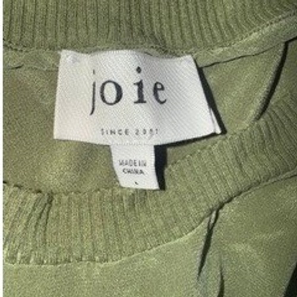 Joie Green Long Sleeve Crew Neck Casual Pullover Top Women - Picture 3 of 3